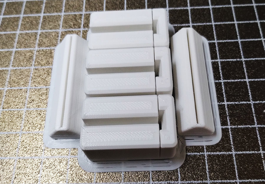 A set of 3D-printed O-ring cutters for F1D and Pennyplane. 