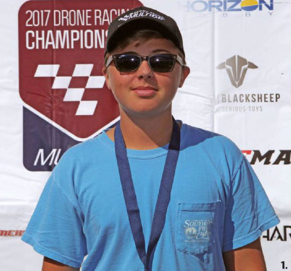1.	Evan Turner finished 10th at the 2017 MultiGP Drone Racing Championship.